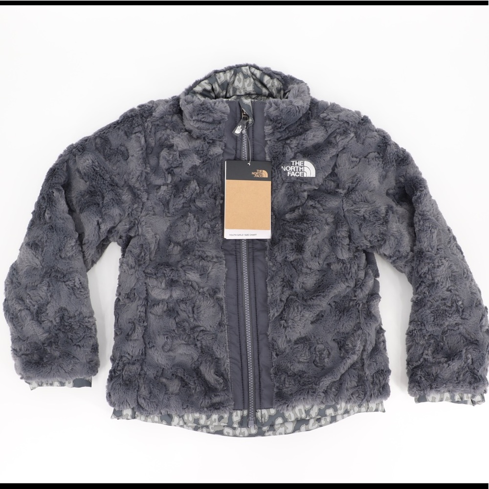 The North Face XL 18 Youth Girls Mossbud Swirl Jacket Grey New